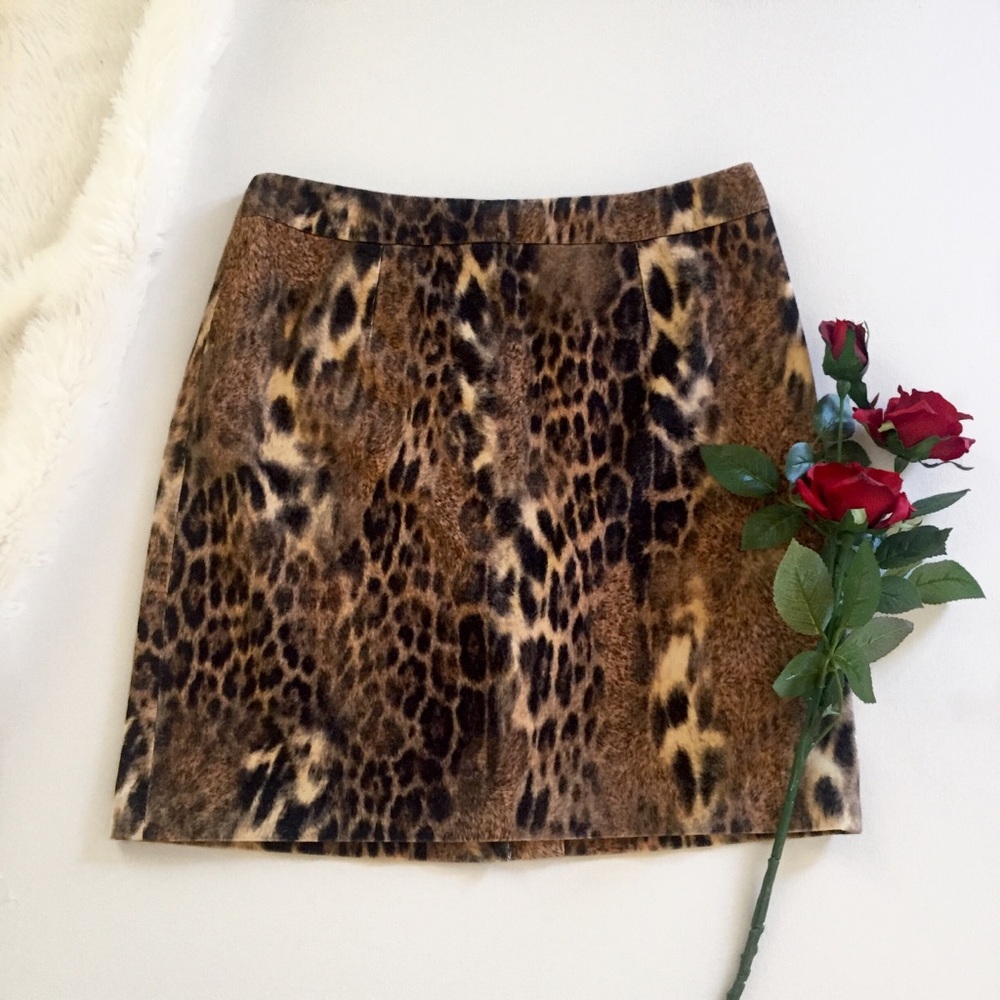 Etcetera Animal Print A-Line Skirt